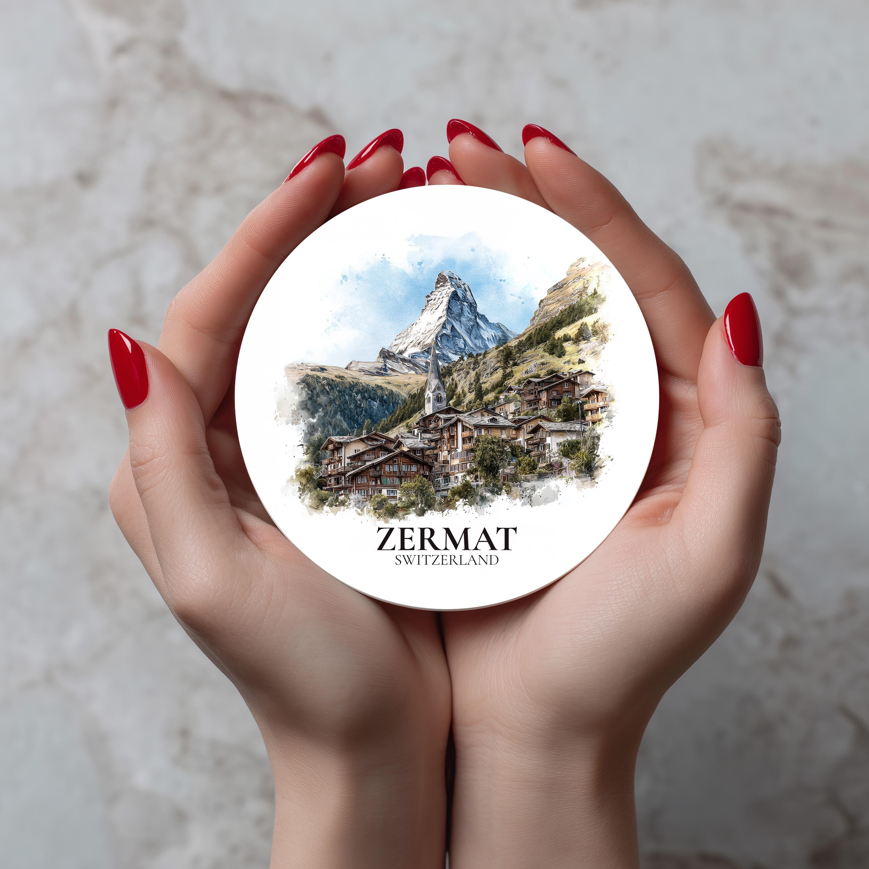 Watercolor City Coaster Travel keepsake