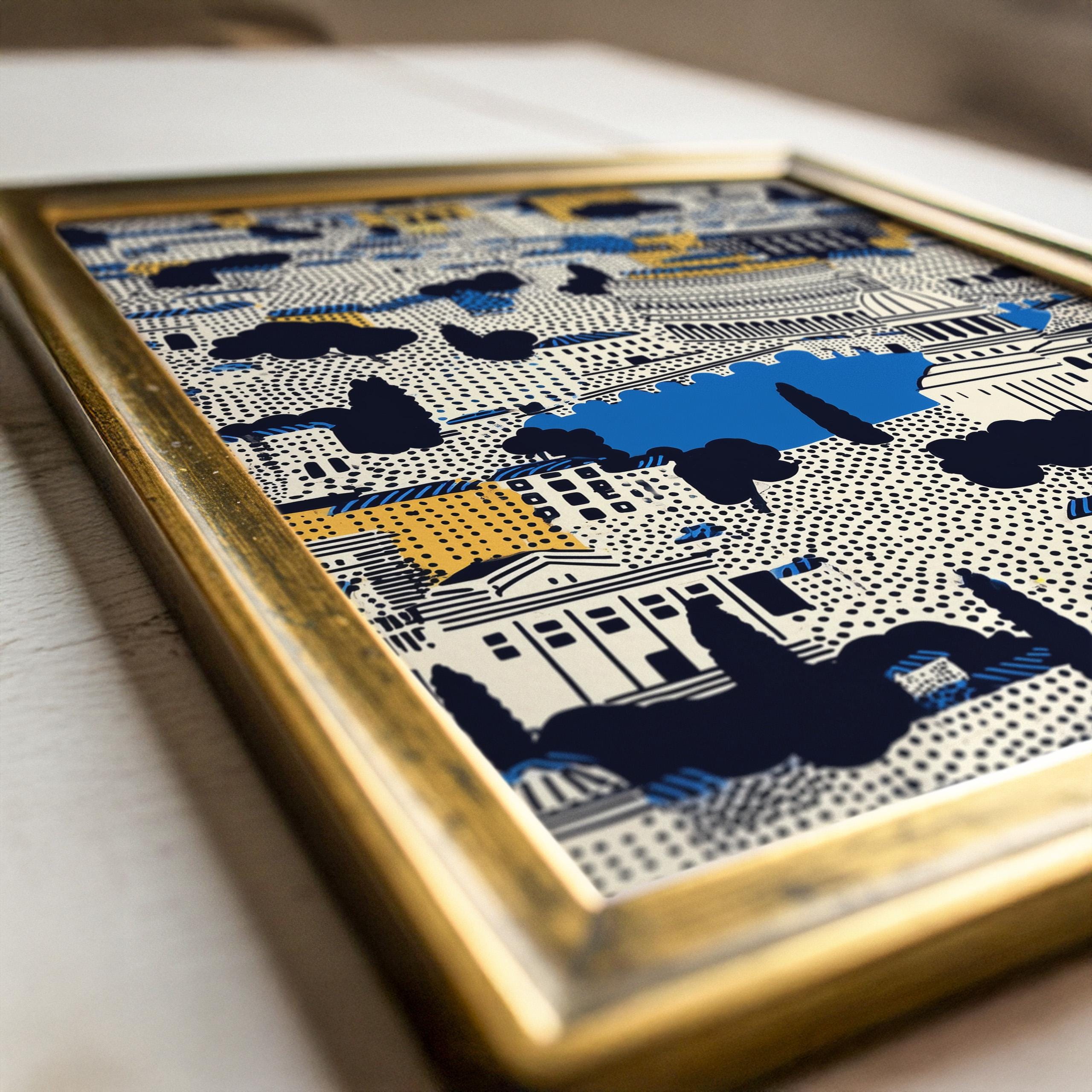 Rome Italy Wall Art Print, Pop Art Modern Poster Travel gift