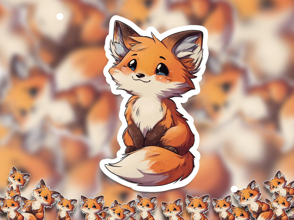 Kawaii Foxy Sticker: Waterproof Vinyl Decal for Laptop & Tumbler