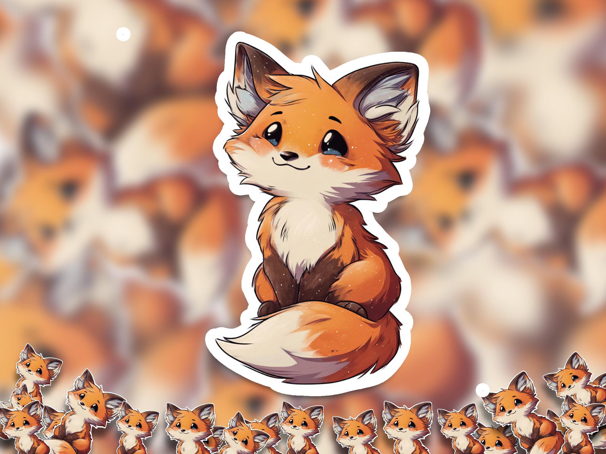 Kawaii Foxy Sticker: Waterproof Vinyl Decal for Laptop & Tumbler