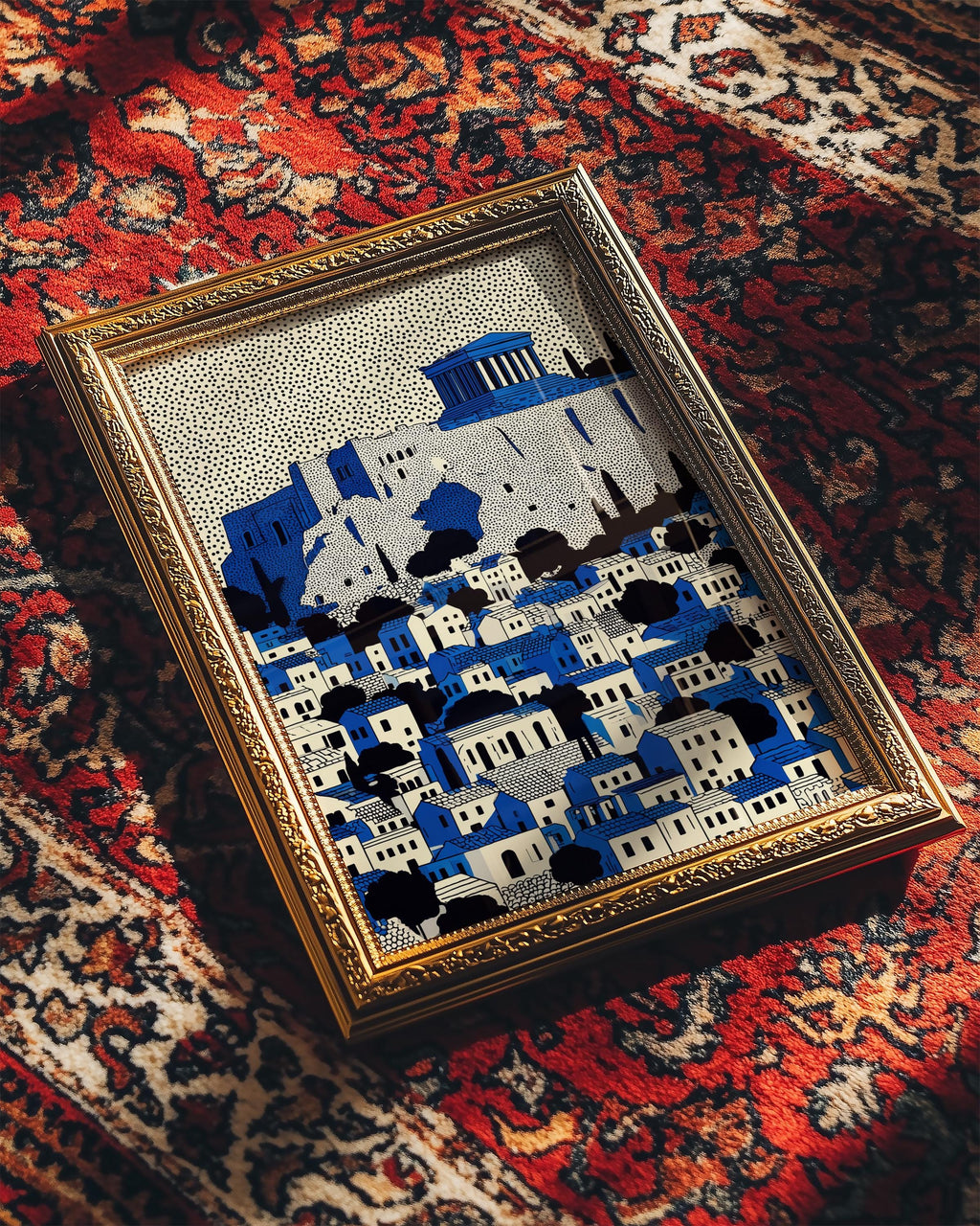Athens Acropolis Wall Art Print, Pop Art Modern Poster, Greece Travel gift Greek