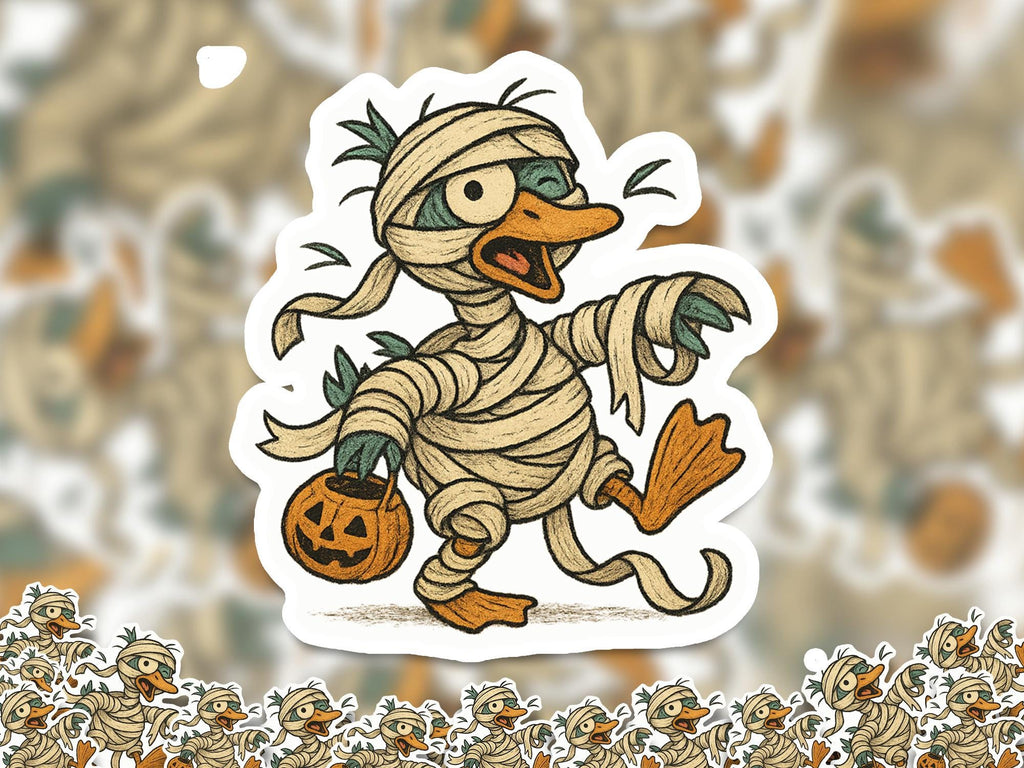 Zombie Goose Sticker, Spooky Halloween Waterproof Decal for tumbler, kindle