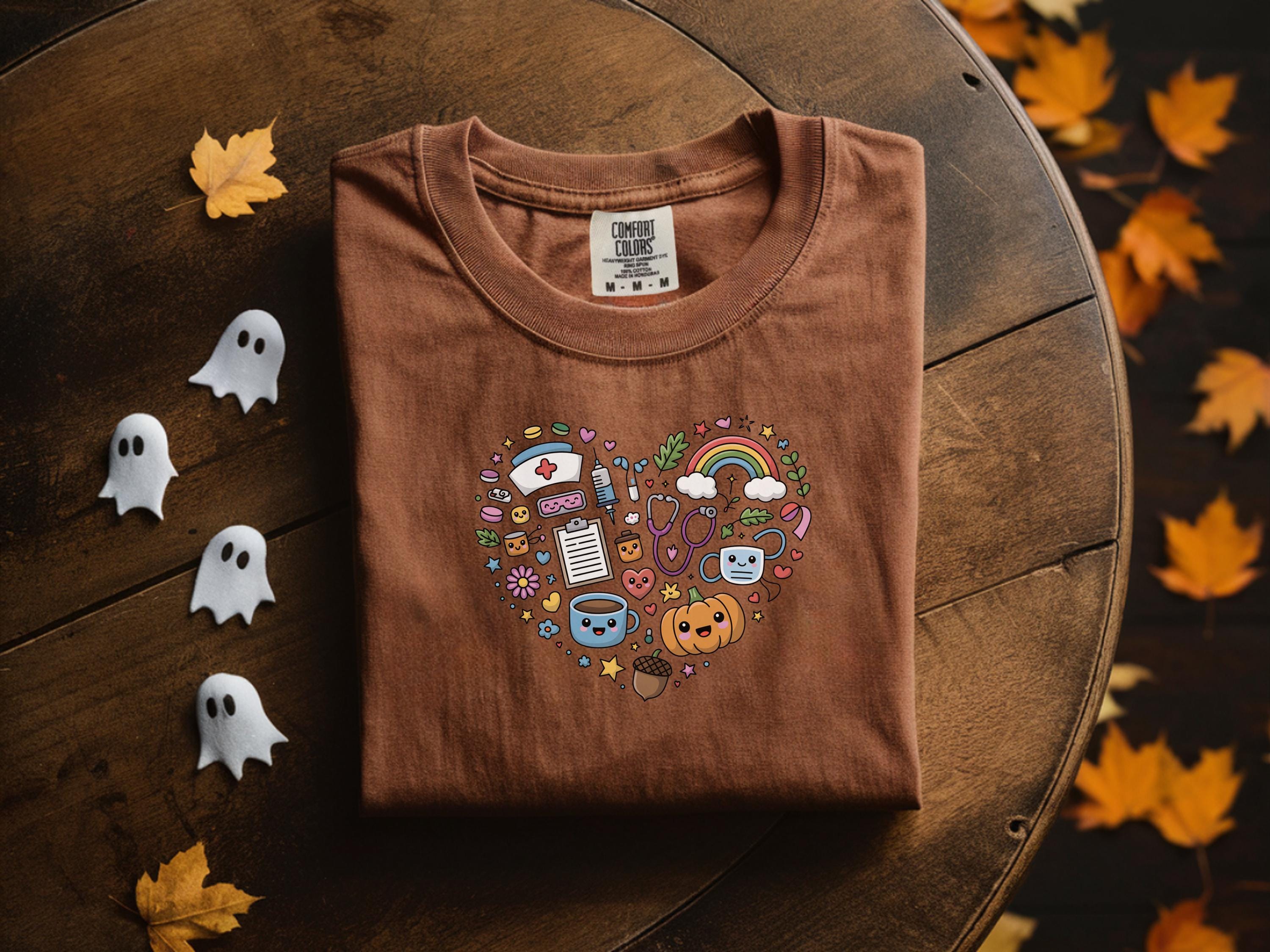 Spooky Ghost Nurse Halloween Sweatshirt: Medical Staff Costume