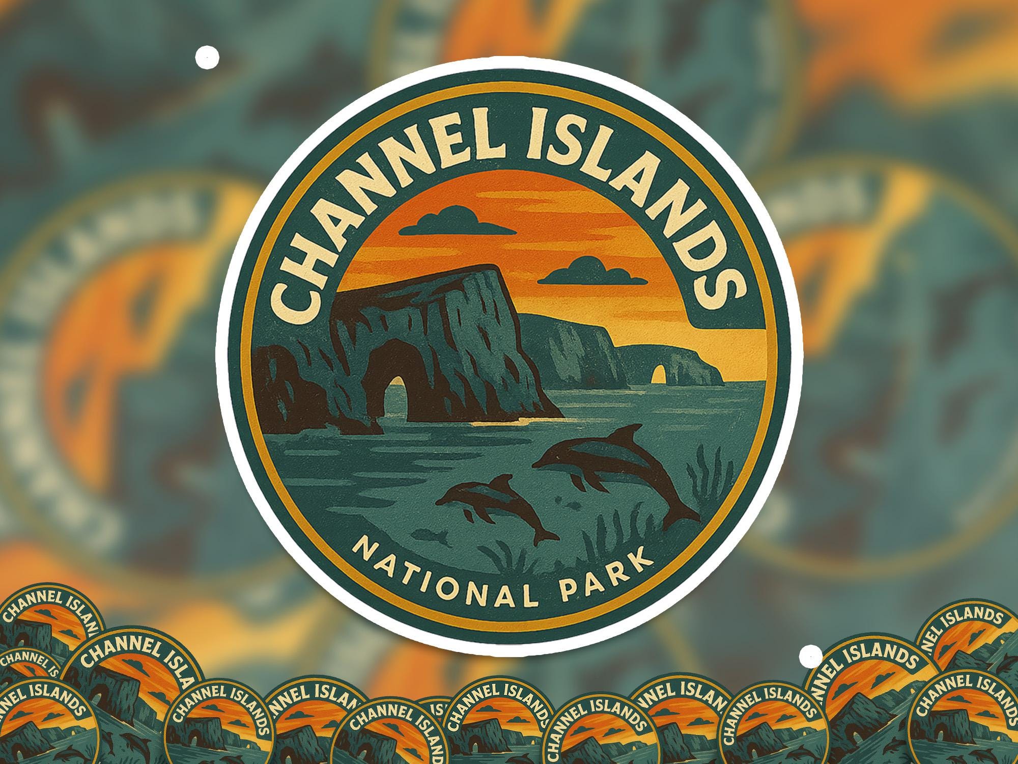 Channel Islands National Park Sticker, Retro Vinyl Waterproof Decal, Vintage USA Travel Collection