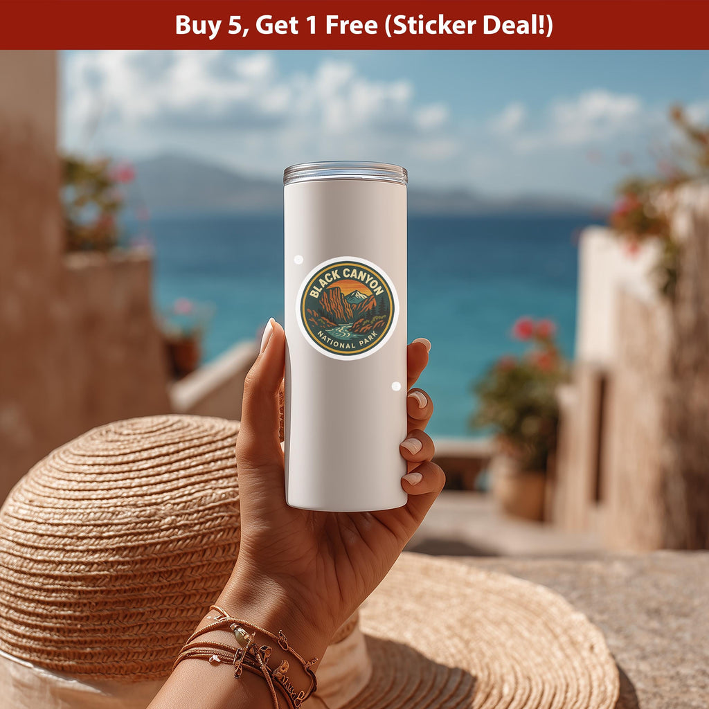 Black Canyon National Park Sticker, Retro Vinyl Waterproof Decal, Vintage USA Travel Collection