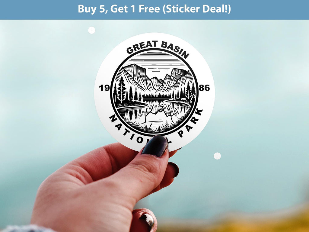 Great Basin National Park Sticker, Kiss-Cut Vinyl, Waterproof USA Decal Badge Collection
