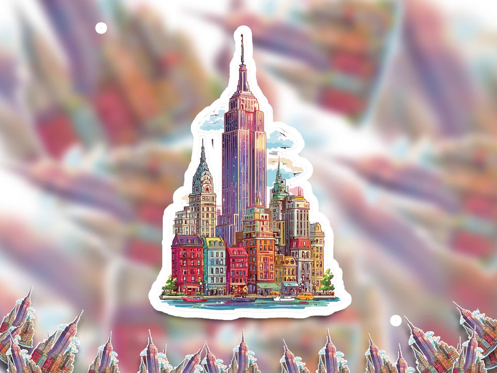 New York City Sticker Set: Empire State Building, Statue of Liberty