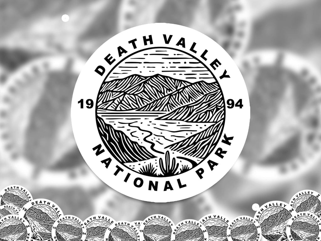 Death Valley National Park Sticker, Kiss-Cut Vinyl, Waterproof USA Decal Badge Collection