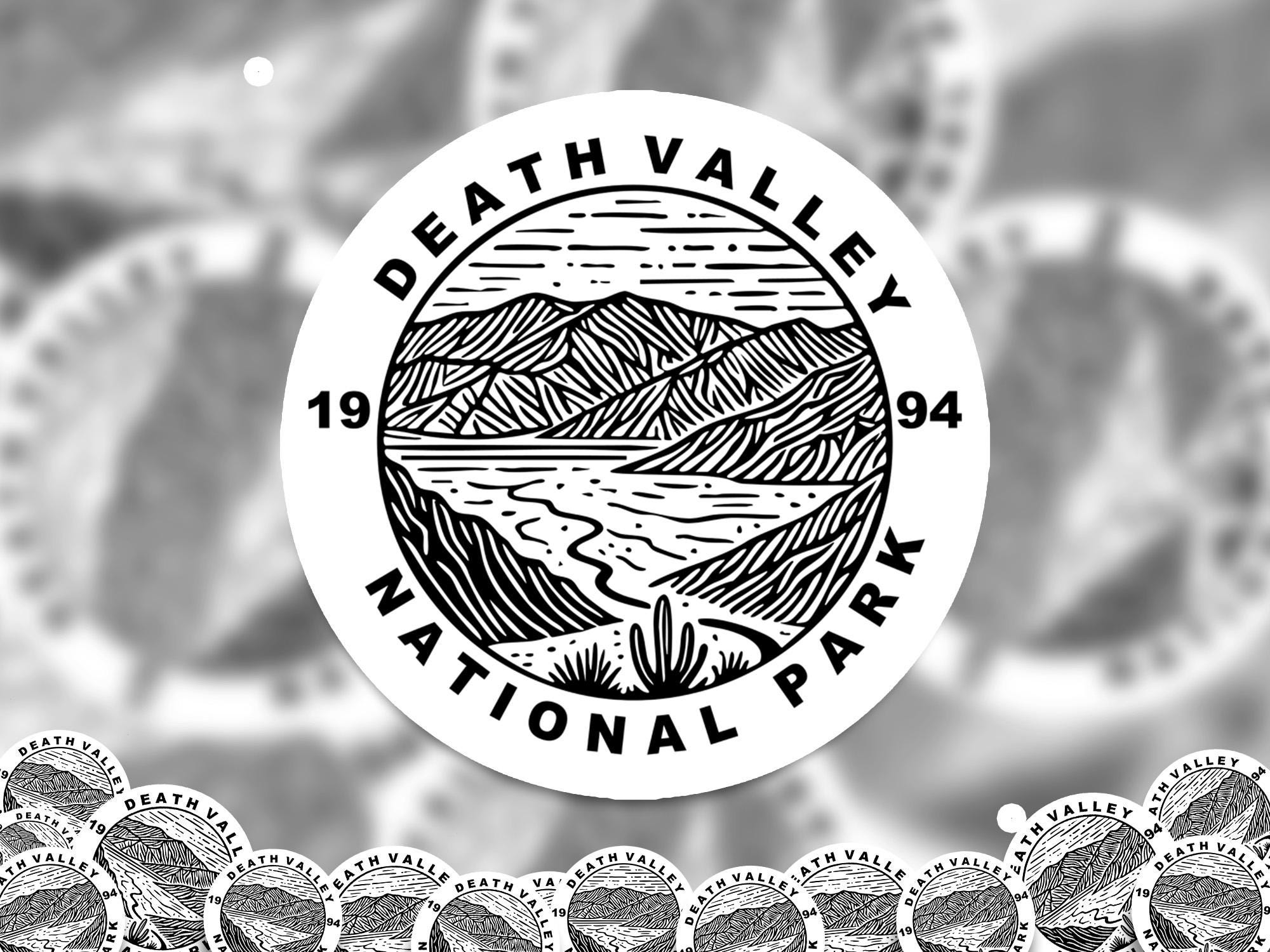 Death Valley National Park Sticker, Kiss-Cut Vinyl, Waterproof USA Decal Badge Collection