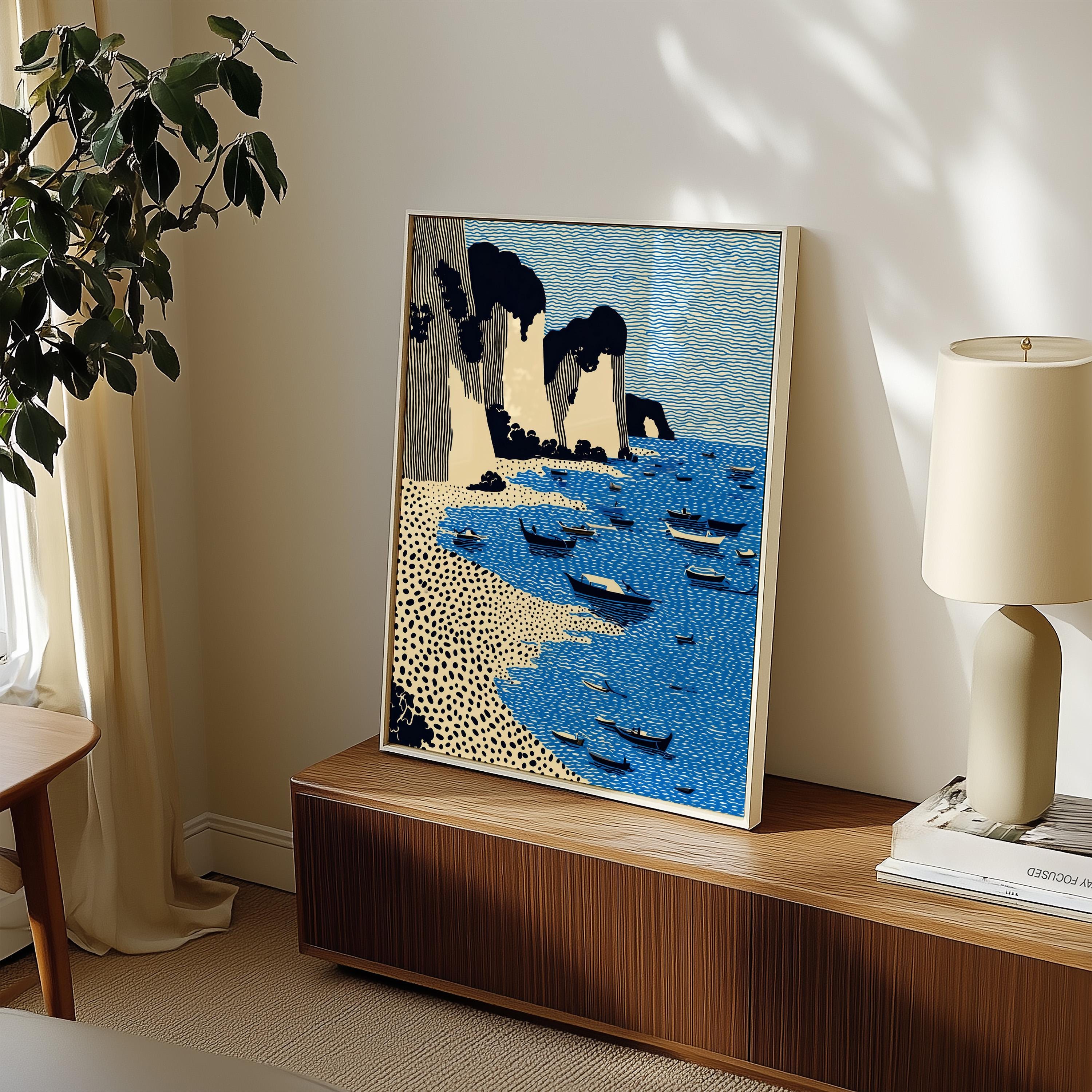 Phuket Wall Art, Thailand Beach Landscape Print, Coastal Large Size Poster Travel Gift Canvas