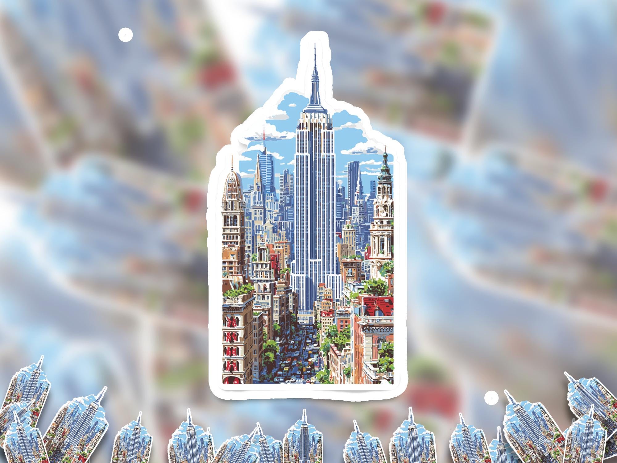 New York City Sticker: Empire State Building, Waterproof Vinyl Decal