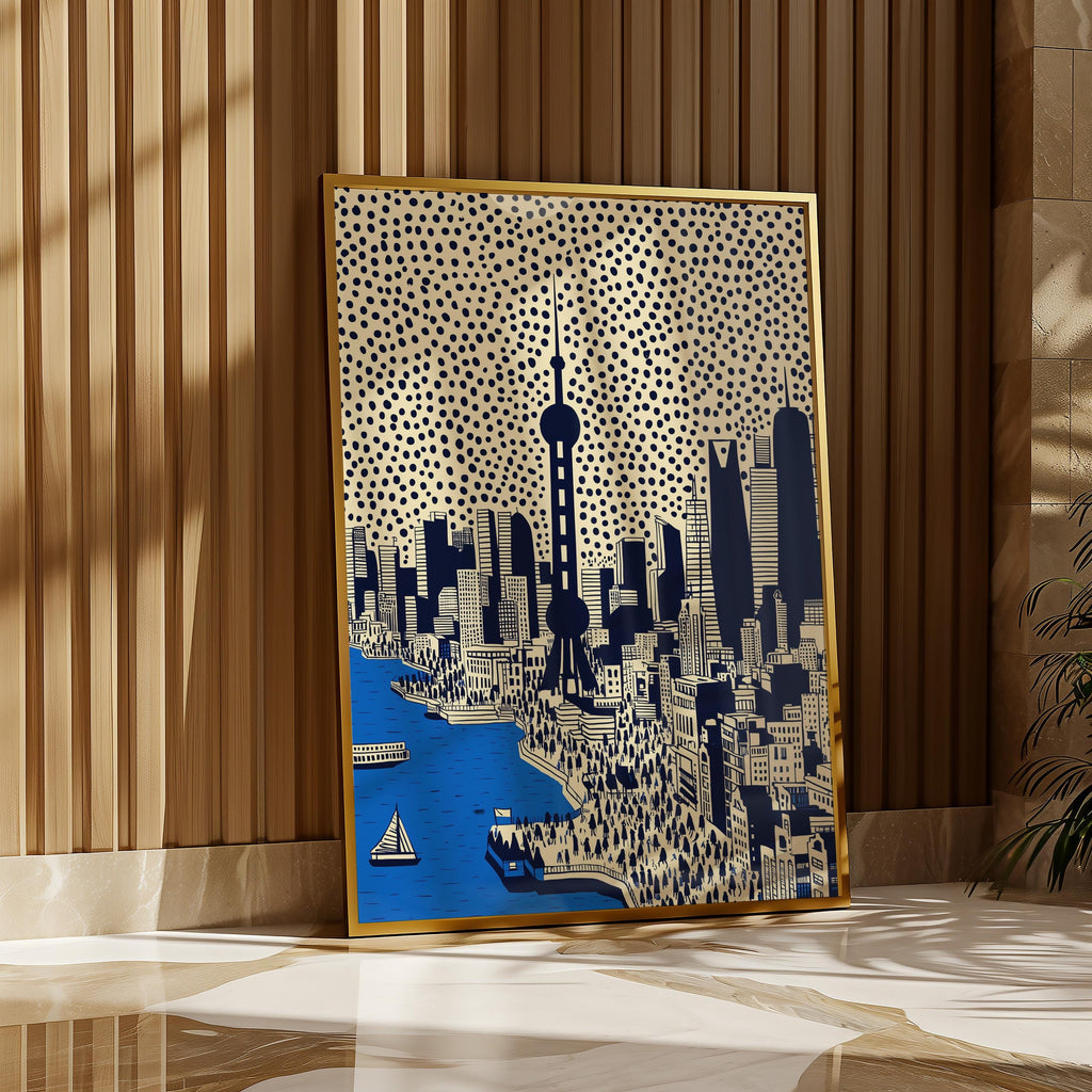 Shanghai China Wall Art Print, Pop Art Modern Poster Travel gift Chinese