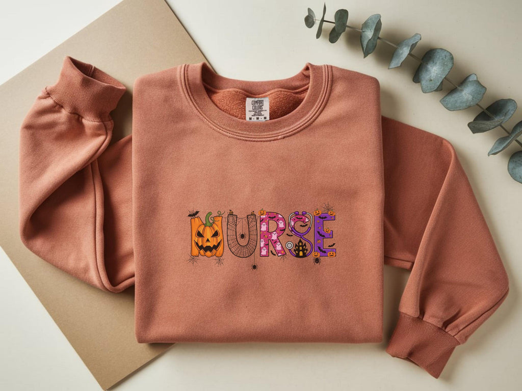 Cute RN Halloween Sweatshirt, Spooky Nurse Shirt, Halloween Nurse Sweatshirt, Nurse  Tee, Halloween Gift Gift for nurse, Cute ghosts