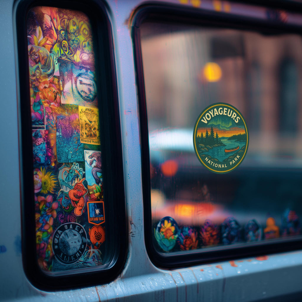 Voyageurs National Park Car Sticker, Retro Vinyl Decal Bumper Sticker, Vintage Waterproof Camping