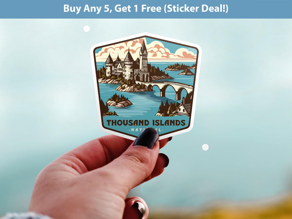 Thousand Islands National Park Sticker, Vinyl Canada Ontario, Retro Water Bottle Decal Hiking