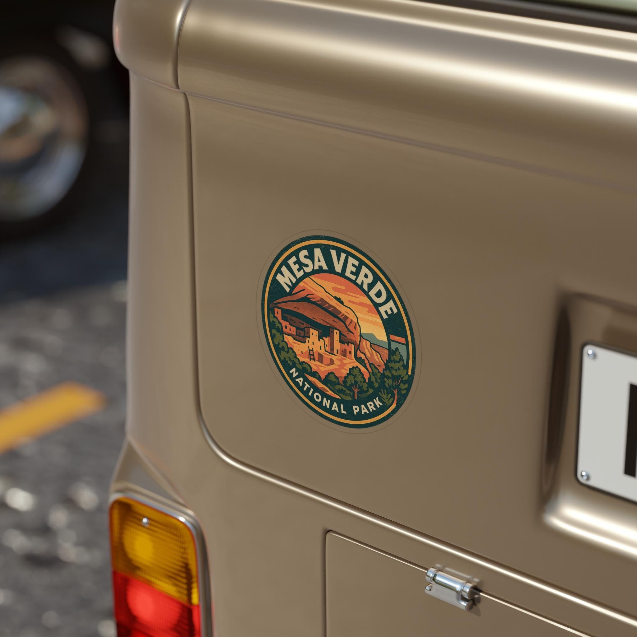 Mesa Verde National Park Car Sticker, Retro Vinyl Decal Bumper Sticker, Vintage Waterproof Camping