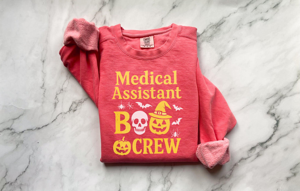 medical Assistant Boo Boo Crew, Holloween Shirt, Spooky Sweatshirt, Gift for Nurse, healthcare worker, Cozy Fall vibe