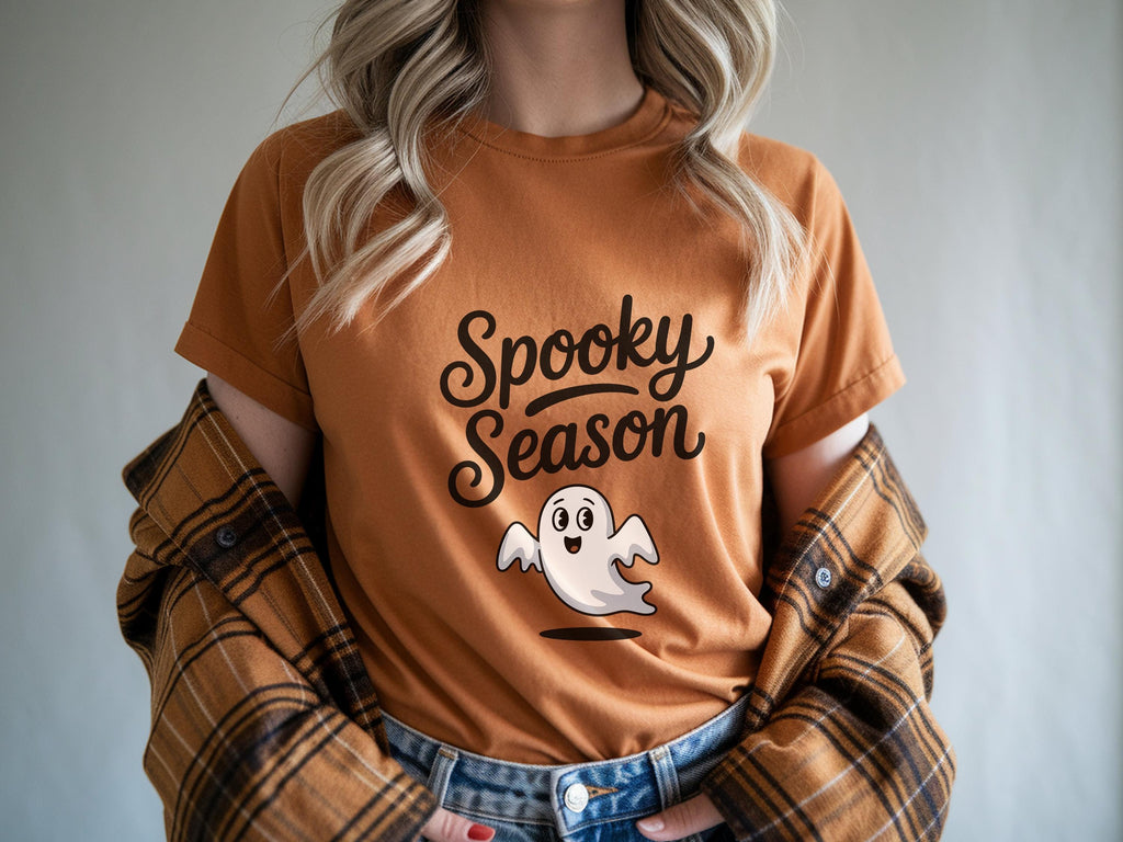 Spooky Season Halloween Sweatshirt, Cute Ghost Fall Top, Cozy Autumn Pullover, Funny Creepy Retro Apparel for October, Unique Gift for Her