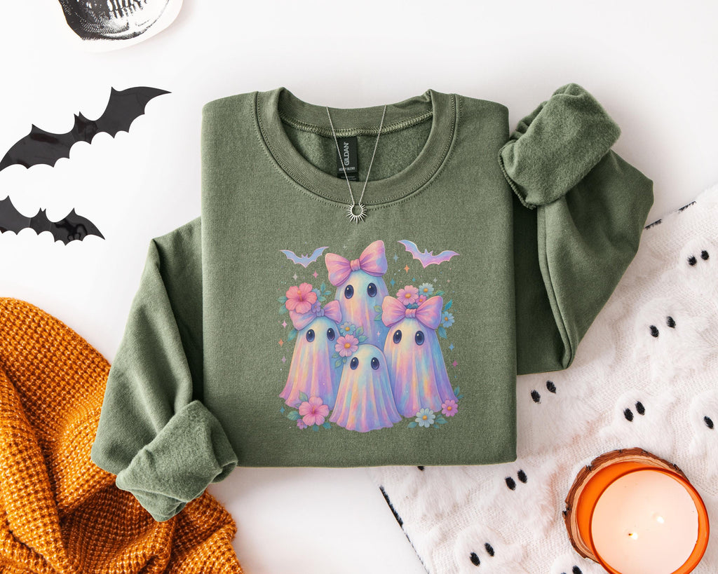 Cute ghosts Halloween Shirt Spooky Shirt, Halloween Sweatshirt, Fall Tee, Halloween Gift Gift for her him, Spooky Halloween, Gift for nurse