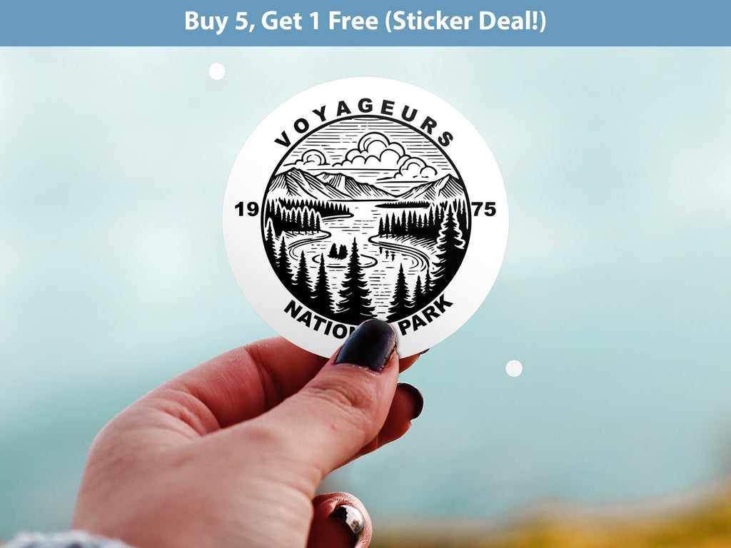 Voyageurs National Park Sticker, Kiss-Cut Vinyl, Waterproof USA Decal Badge Collection
