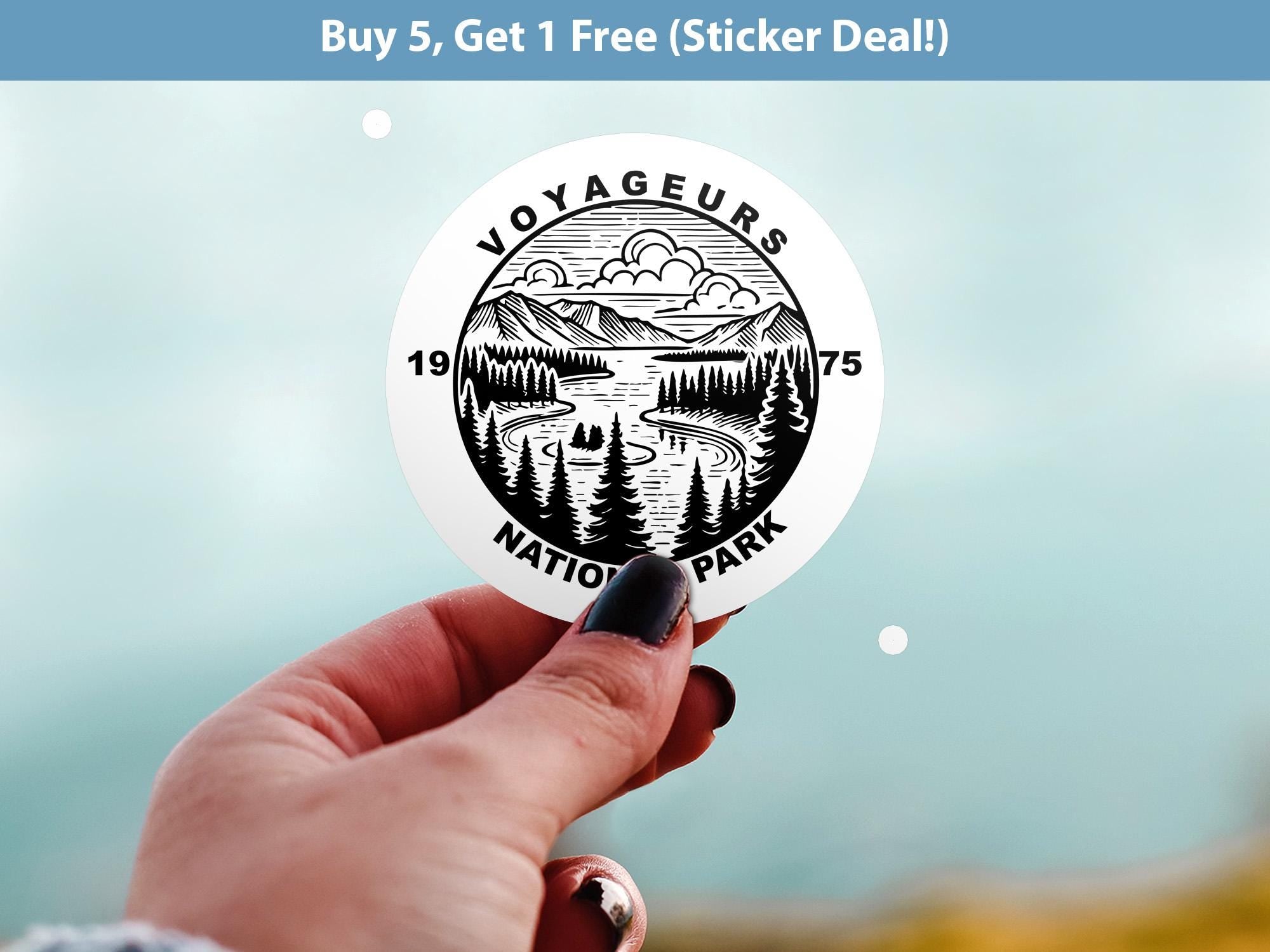 Voyageurs National Park Sticker, Kiss-Cut Vinyl, Waterproof USA Decal Badge Collection