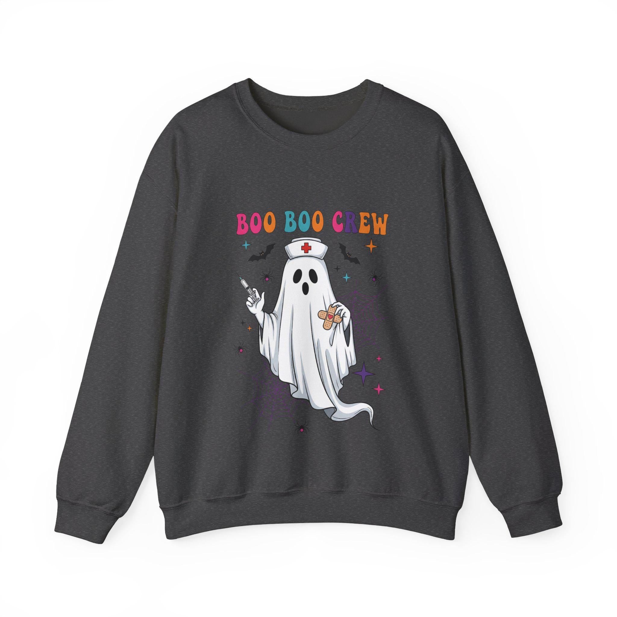 Boo Boo Crew Nurse Halloween Sweatshirt, Halloween Gift for Nurse Medical Lab, Nurse Spooky , Nurse Halloween Boo Boo Crew