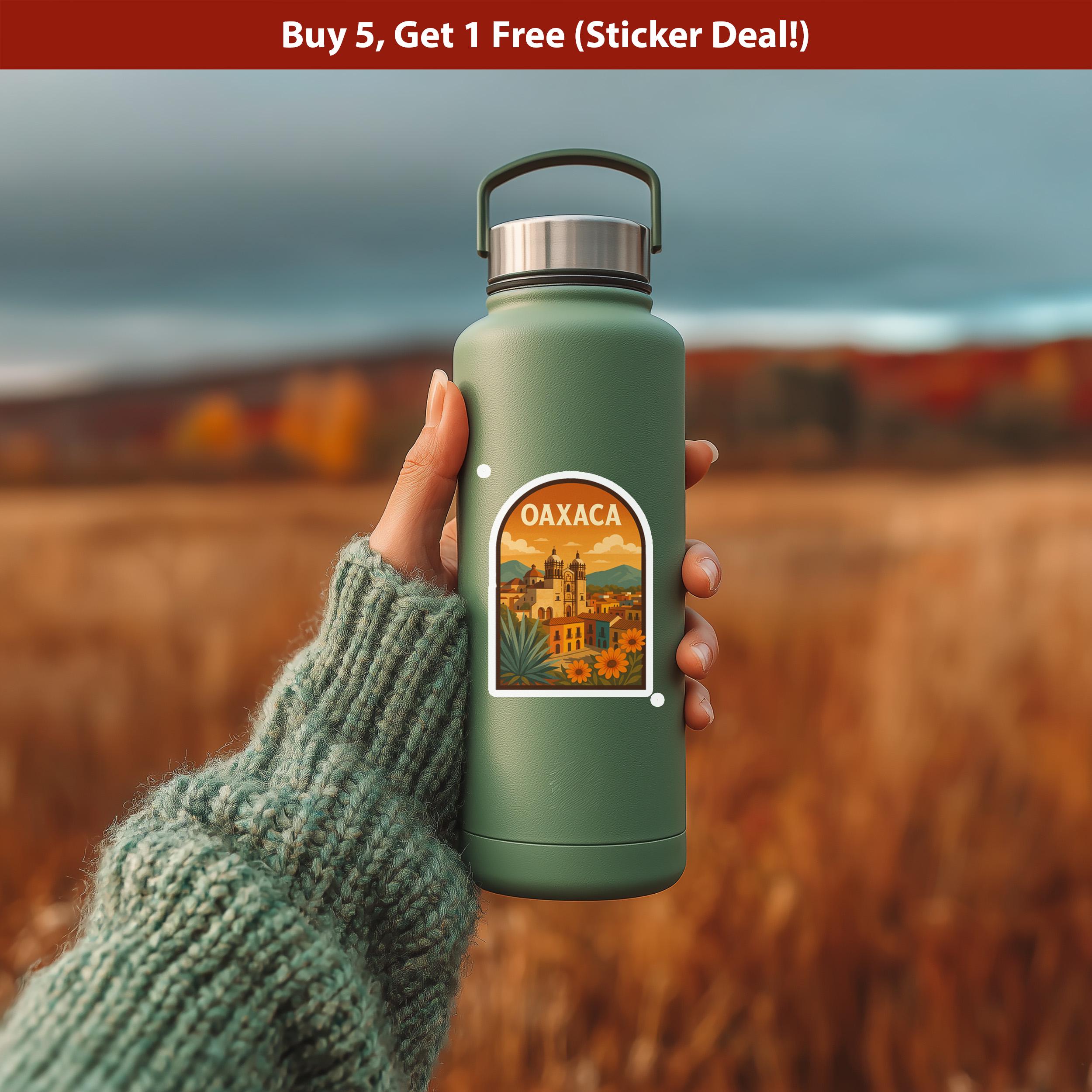 Oaxaca Mexico Sticker, Vintage City Vinyl Decal, Retro Travel Lover Collection, Journal Scrapbook