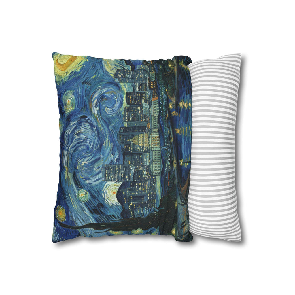 Denver Colorado Pillowcase Starry Night, Van Gogh Throw Pillow Canvas Home Decor Gift