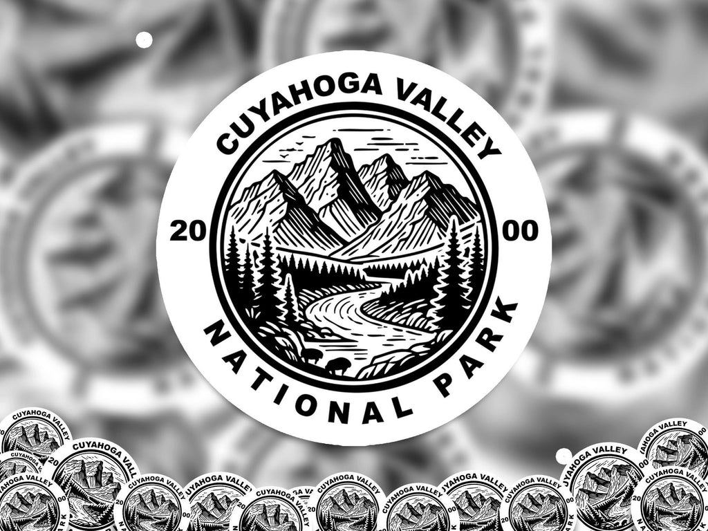 Cuyahoga Valley National Park Sticker, Kiss-Cut Vinyl, Waterproof USA Decal Badge Collection