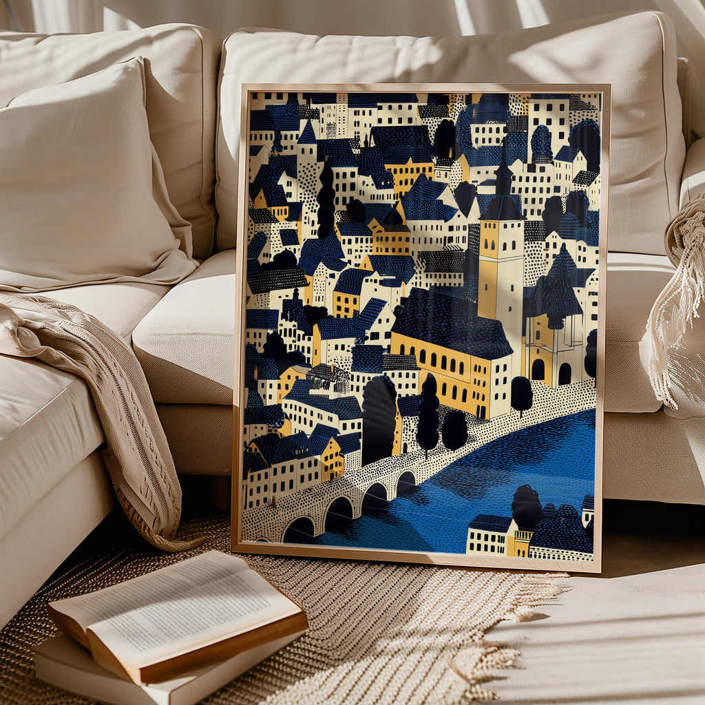 Heidelberg Germany Wall Art Print, Pop Art Modern Poster Travel Gift Canvas