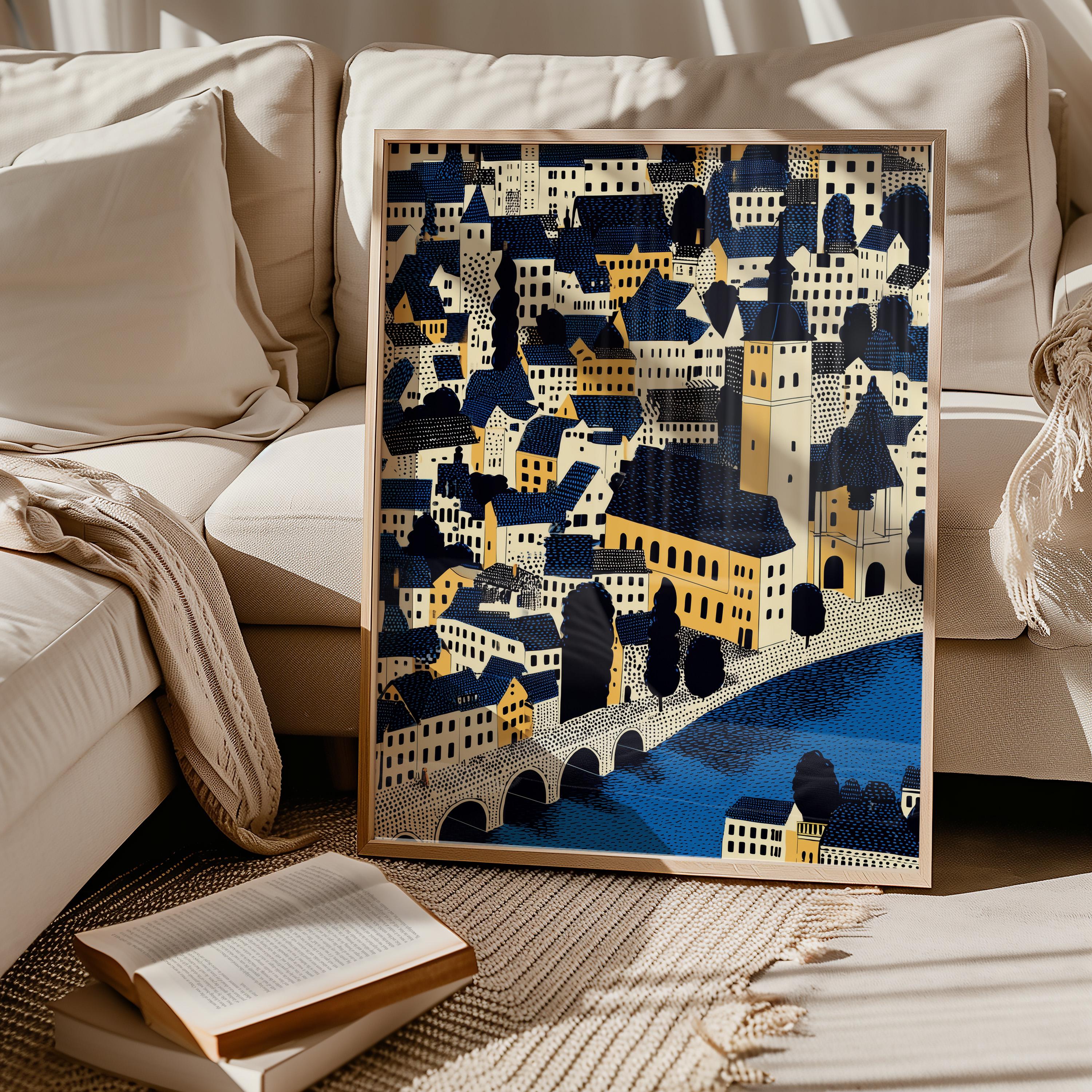 Heidelberg Germany Wall Art Print, Pop Art Modern Poster Travel Gift Canvas