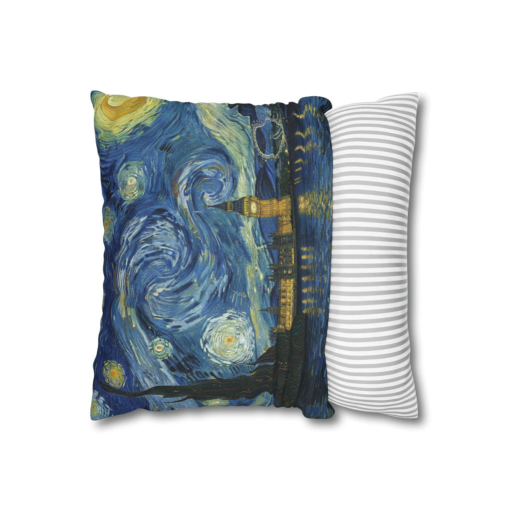London England Pillowcase Starry Night, Van Gogh Throw Pillow Canvas Home Decor Gift