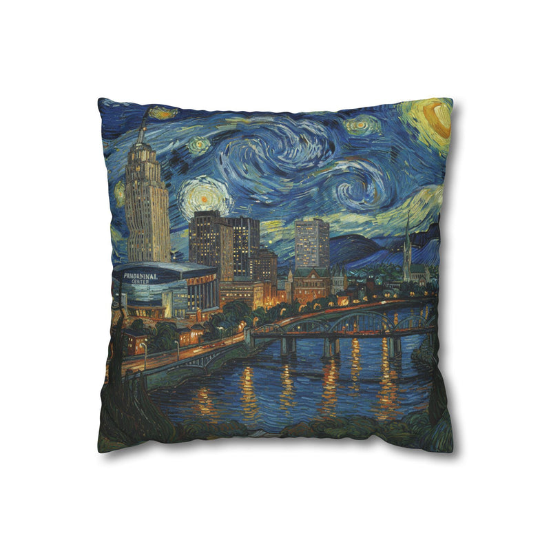 Newark New Jersey Pillowcase Starry Night, Van Gogh Throw Pillow Canvas Home Decor Gift