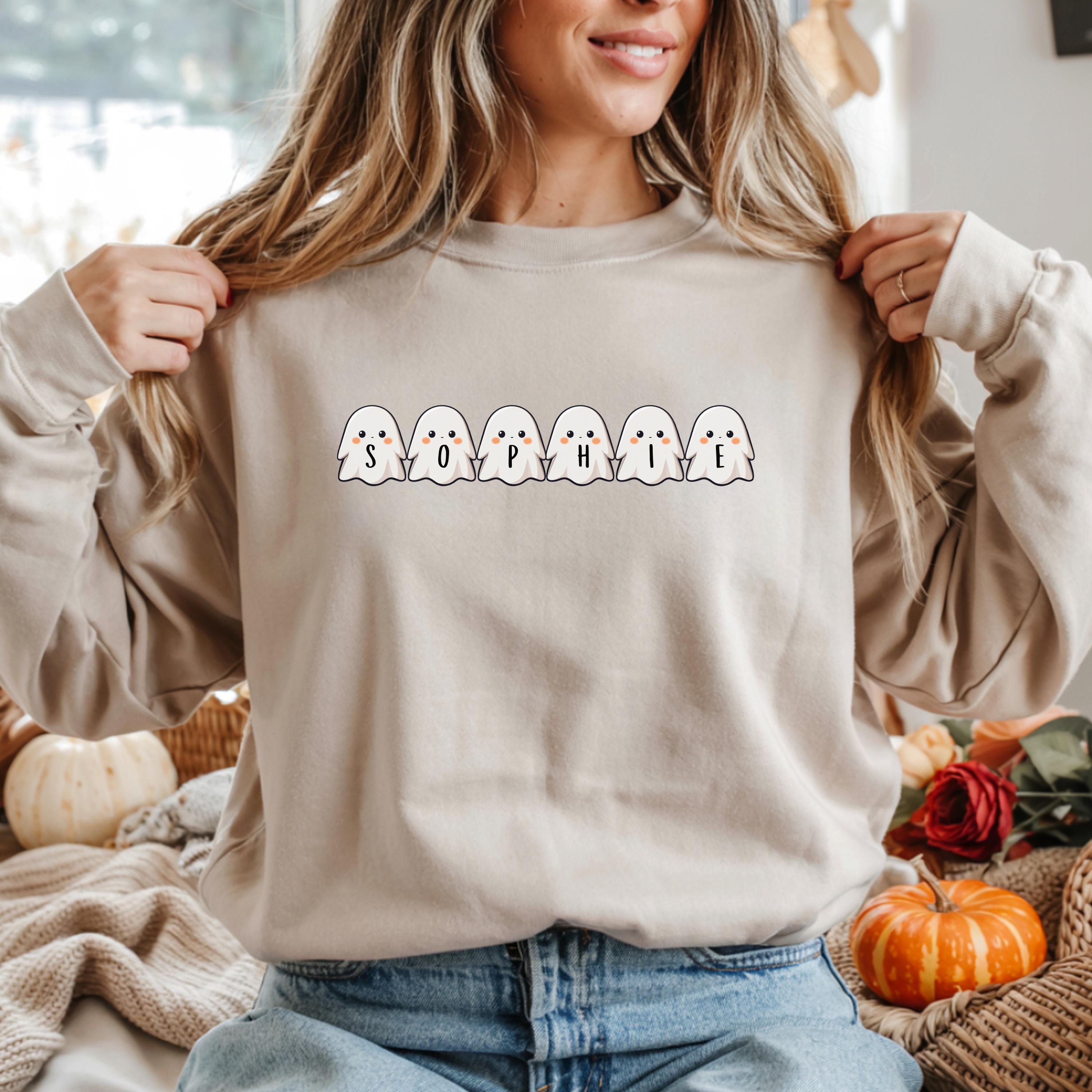 Custom Halloween Sweatshirt: Kawaii Halloween Personalized Pullover