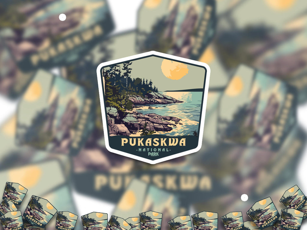Pukaskwa National Park Sticker, Vinyl Canada Ontario, Retro Water Bottle Decal Hiking