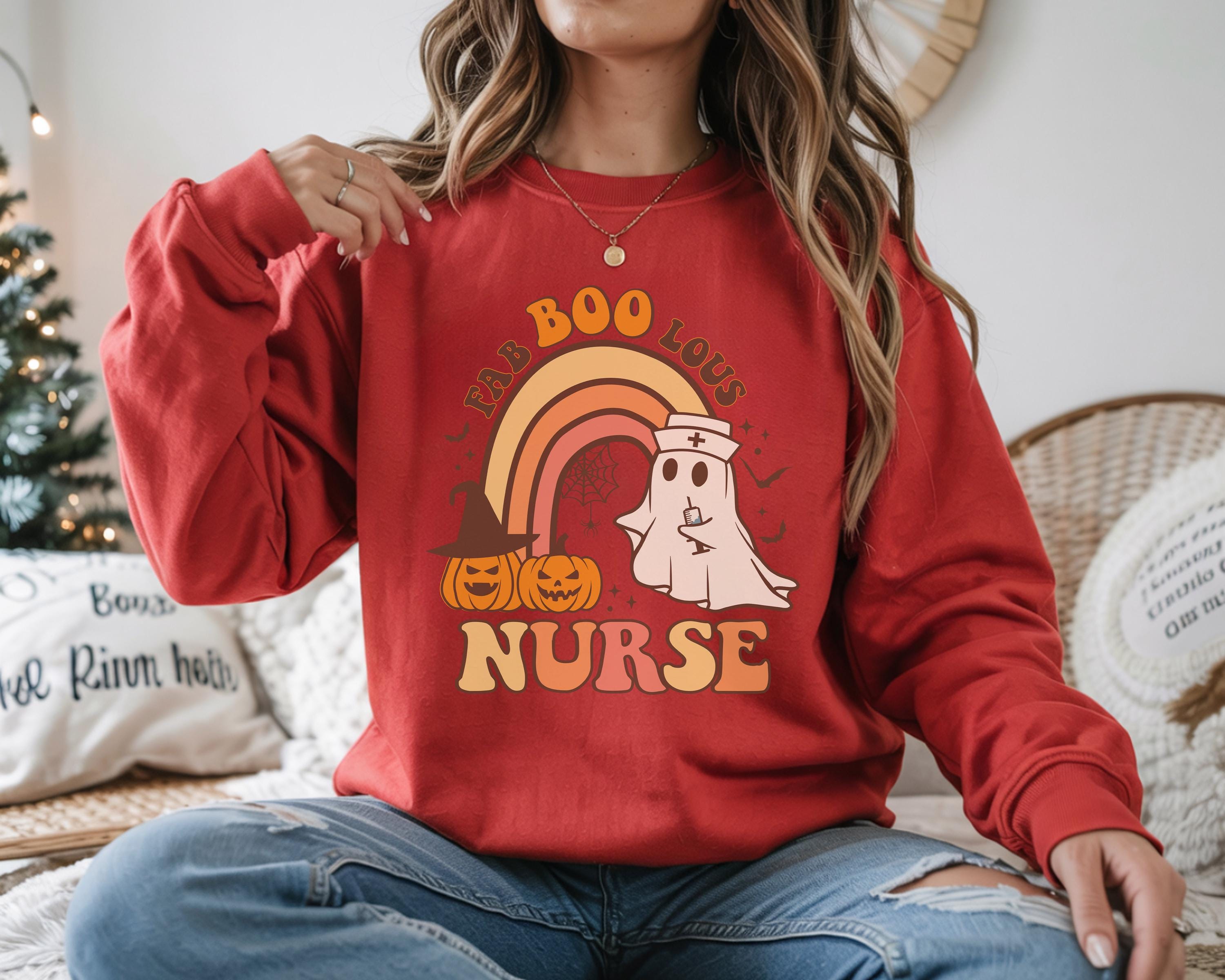 Halloween Nurse Sweatshirt, Spooky Season Graphic Tee