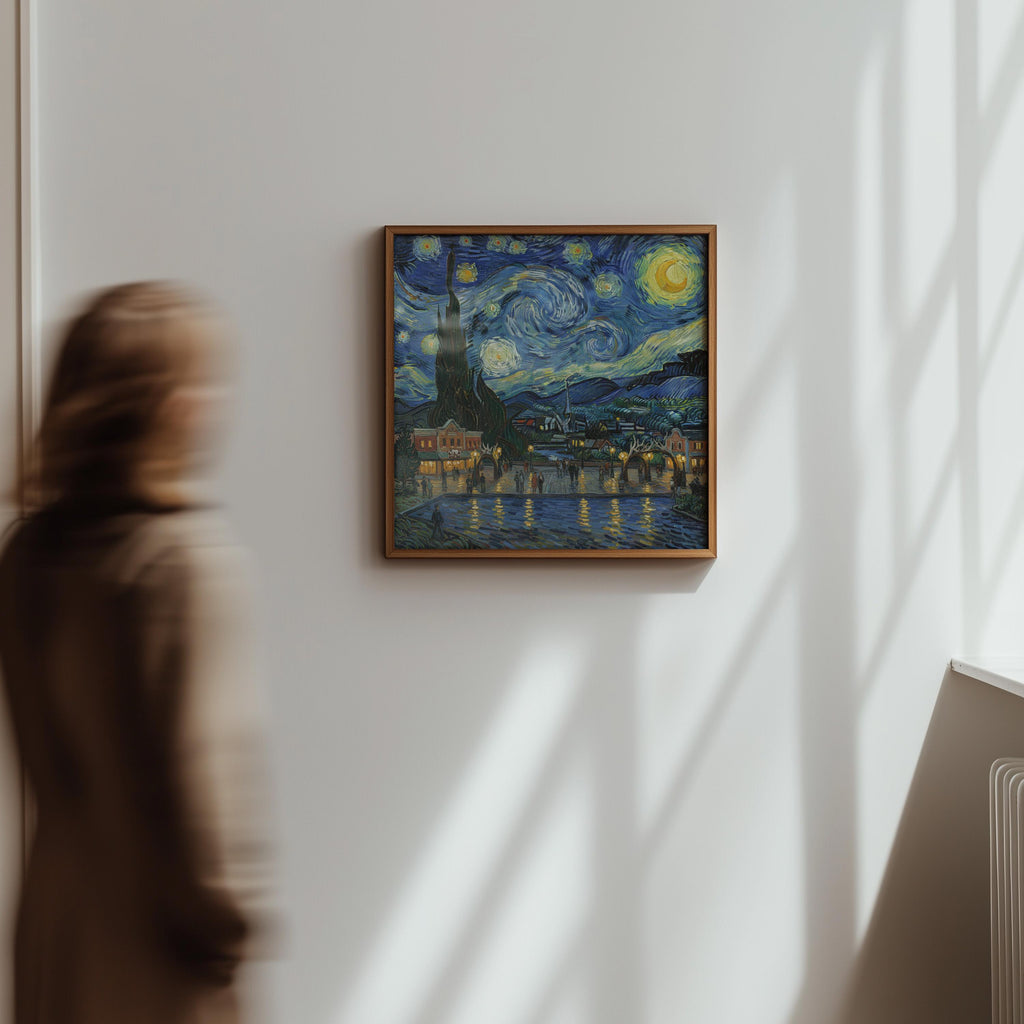Jackson Wyoming Starry Night Wall Art, Van Gogh Print, Travel Gift Home Decor