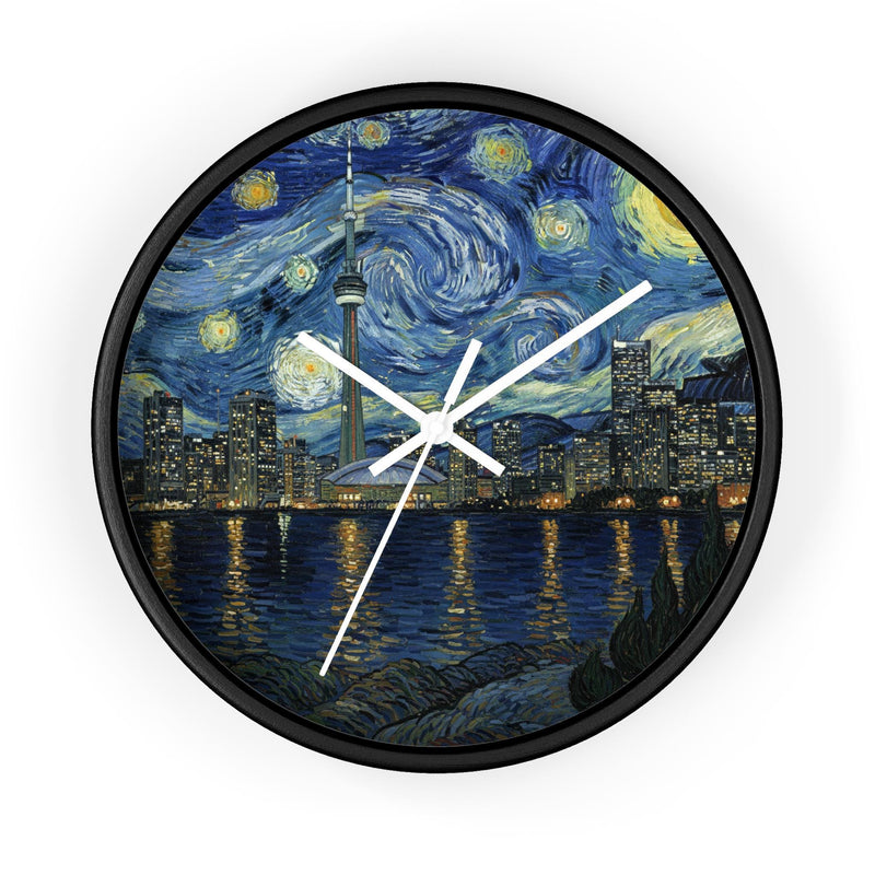 Toronto Canada Wall Clock Vintage Van Gogh Starry Night Home Gift