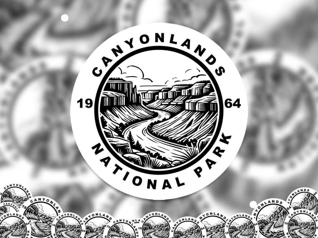 Canyon Lands National Park Sticker, Kiss-Cut Vinyl, Waterproof USA Decal Badge Collection
