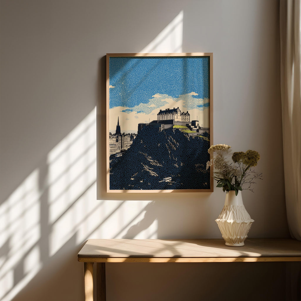 Edinburgh Scotland Wall Art Print, Pop Art Modern Large Size Poster Travel Gift Canvas