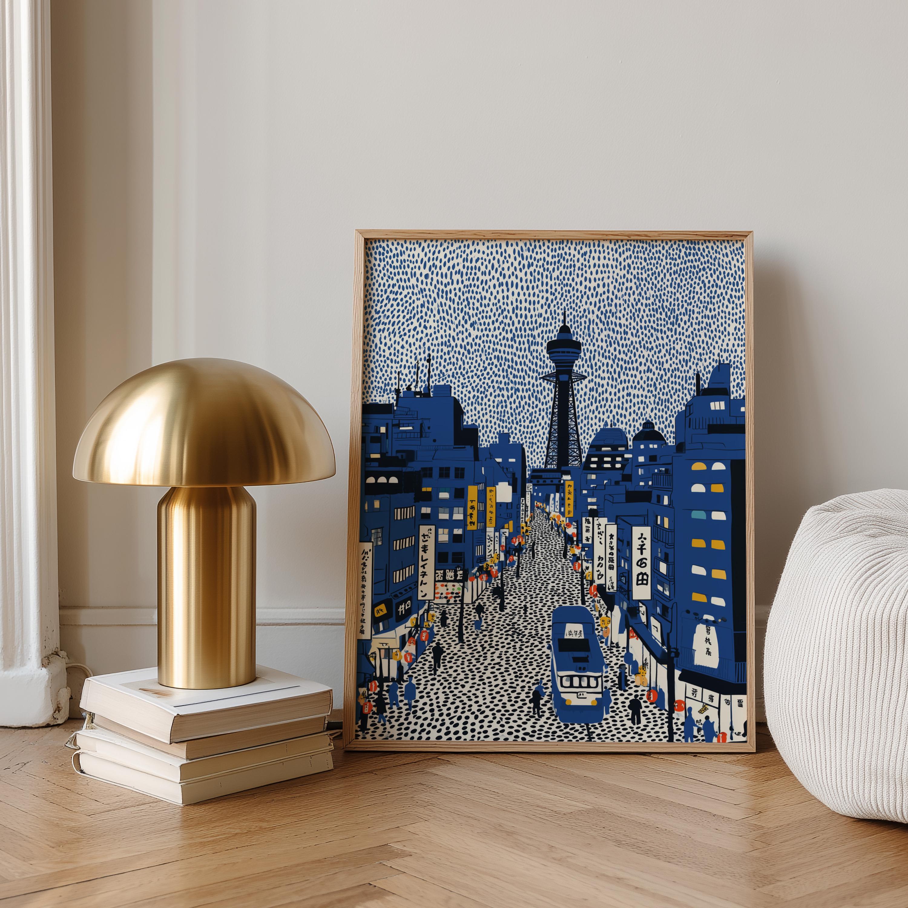 Osaka Japan Wall Art Print, Pop Art Modern Poster Japanese Travel Gift Canvas