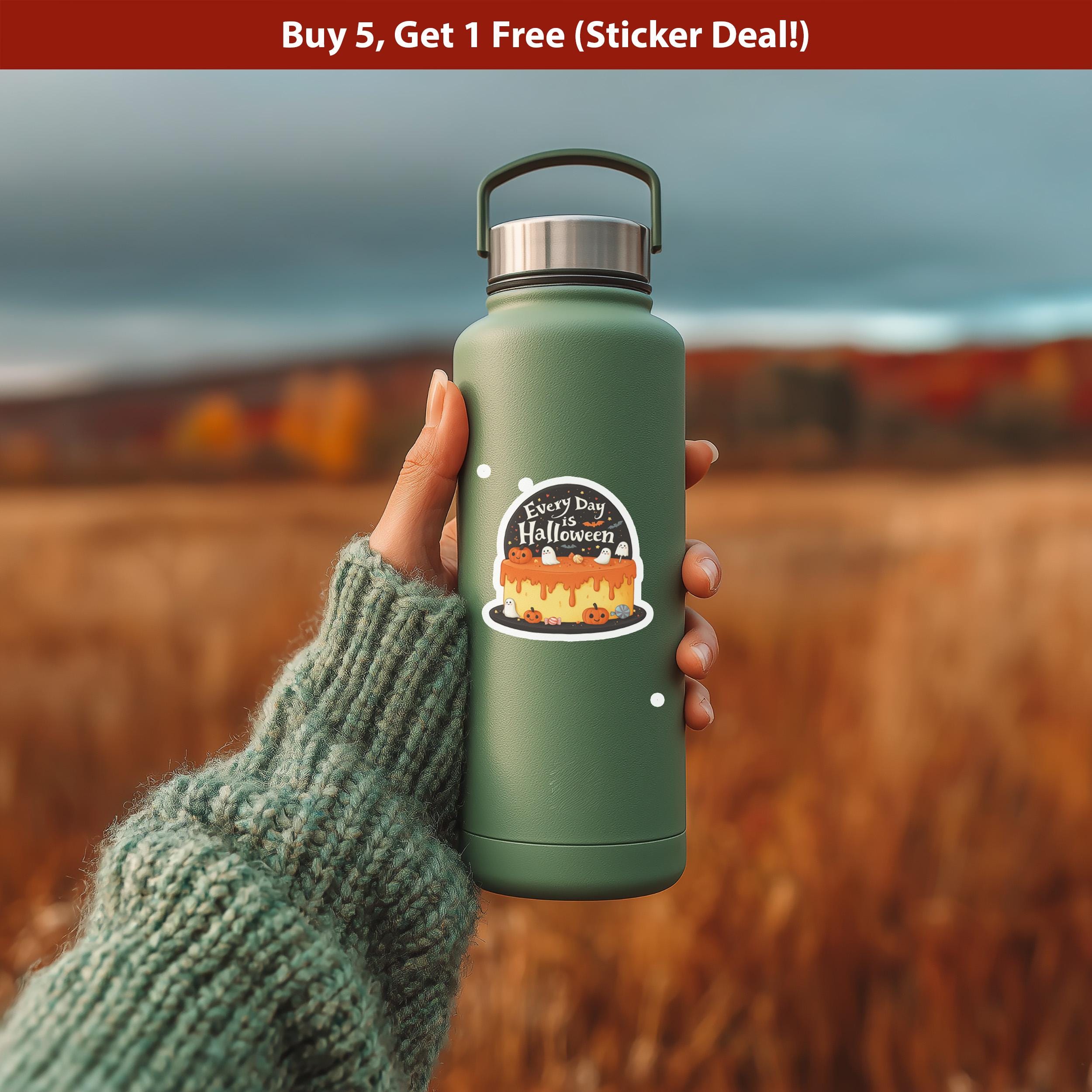 Halloween Sticker: Pumpkin Ghost Cake, Spooky Decal