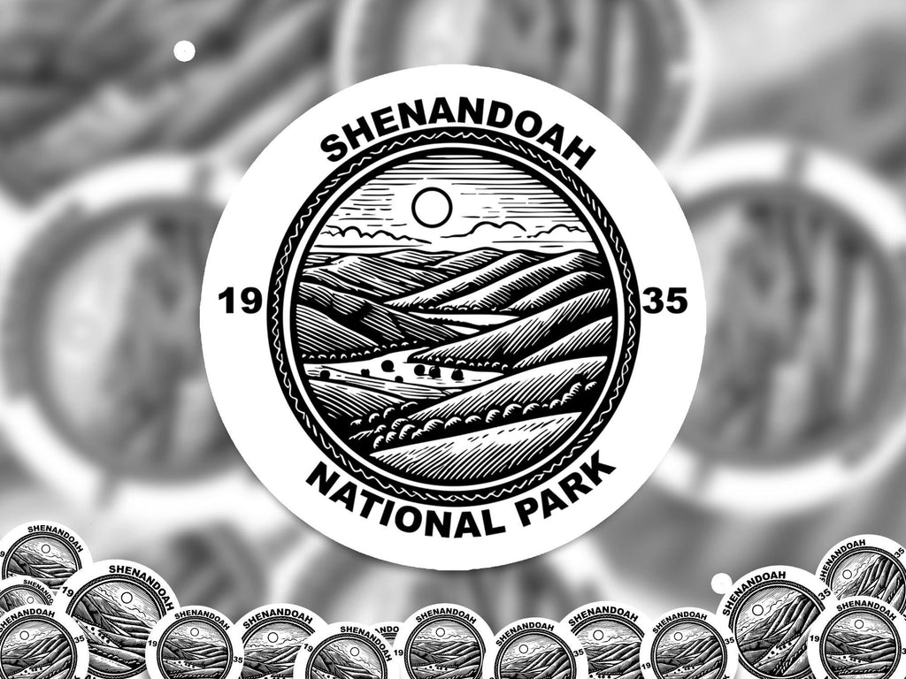 Shenandoah National Park Sticker, Kiss-Cut Vinyl, Waterproof USA Decal Badge Collection