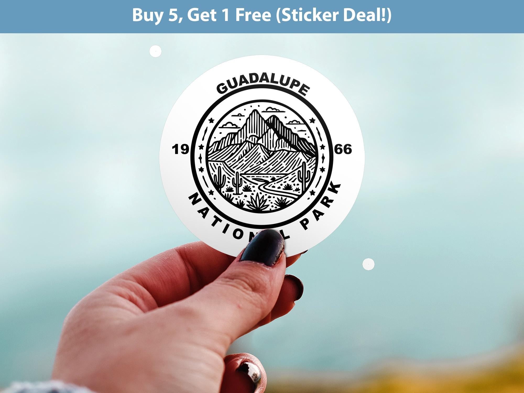 Guadalupe National Park Sticker, Kiss-Cut Vinyl, Waterproof USA Decal Badge Collection