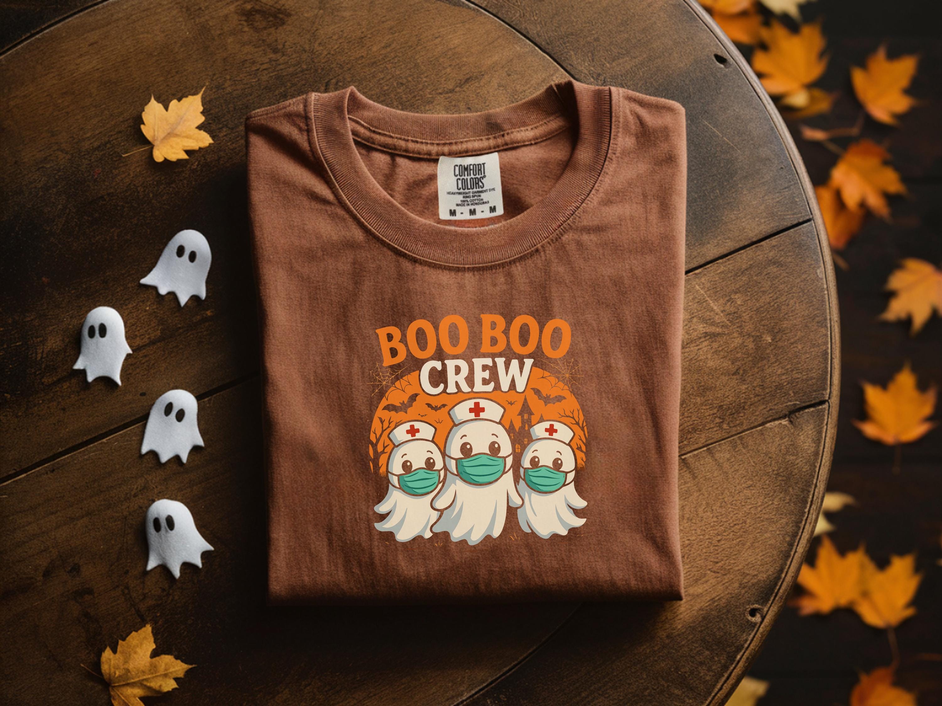 Cute ghosts Boo Boo Crew Halloween Nurse Sweatshirt, Medical crew Shirt, Funny Fall Spooky Season Gift for Nurse or Healthcare Worker