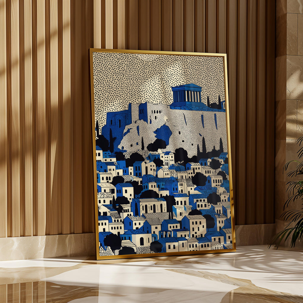 Athens Acropolis Wall Art Print, Pop Art Modern Poster, Greece Travel gift Greek