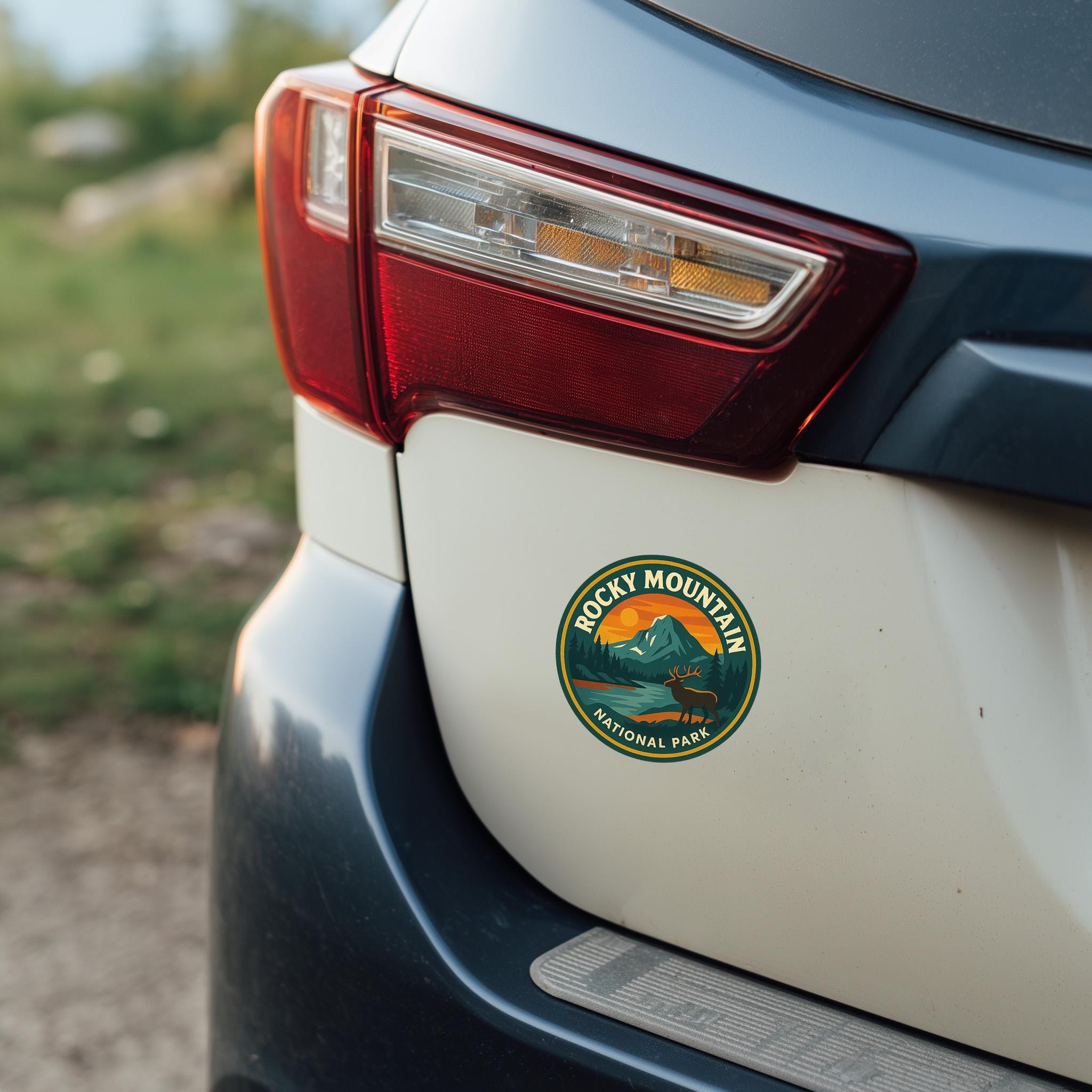 Rocky Mountain National Park Car Sticker, Retro Vinyl Decal Bumper Sticker, Vintage Waterproof Camping
