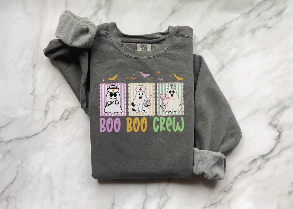 Boo Boo Crew Nurse Halloween Shirt & Sweatshirt, Funny Ghost Nurse Top, Night Shift RN Halloween Gift for Nurse, ERcrew