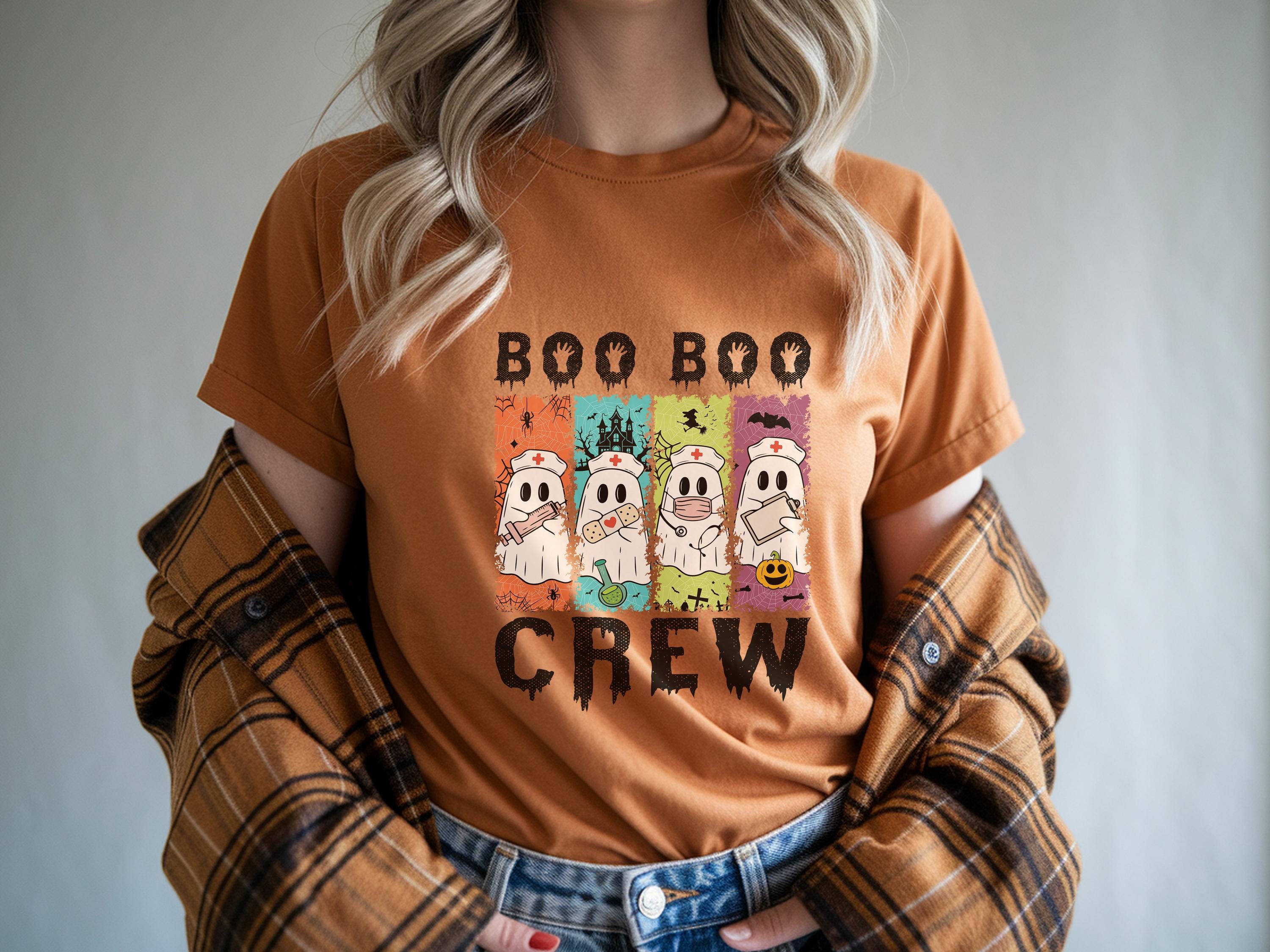 Boo Boo Crew Halloween Ghost Nurse Sweatshirt: Spooky Medical Gift