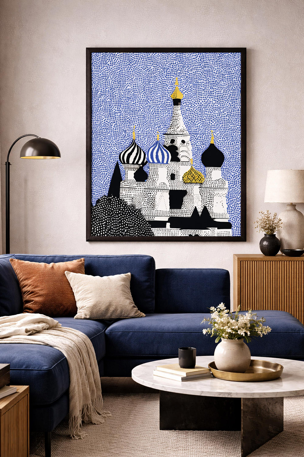 Moscow Wall Art Print, Pop Art St Basil's Cathedral Modern Poster Travel gift Decor